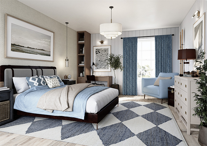 Newquay, Cerulean - Made to Measure Curtain - Image 7